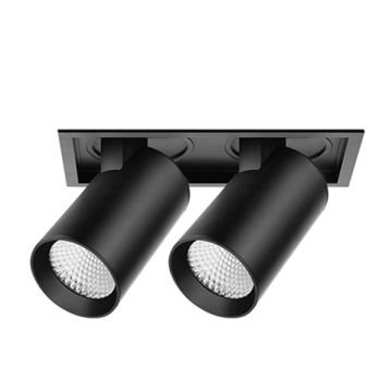 GOYA GY 3152-30 Siyah/Beyaz Kasa 2x30 Watt 360 Derece Hareketli LED Mağaza Spotu