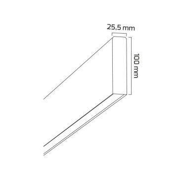 GOYA GY 8050-150 Siyah/Beyaz Kasa 42 Watt 150 cm Sıva Üstü DİMLİ Lineer Armatür