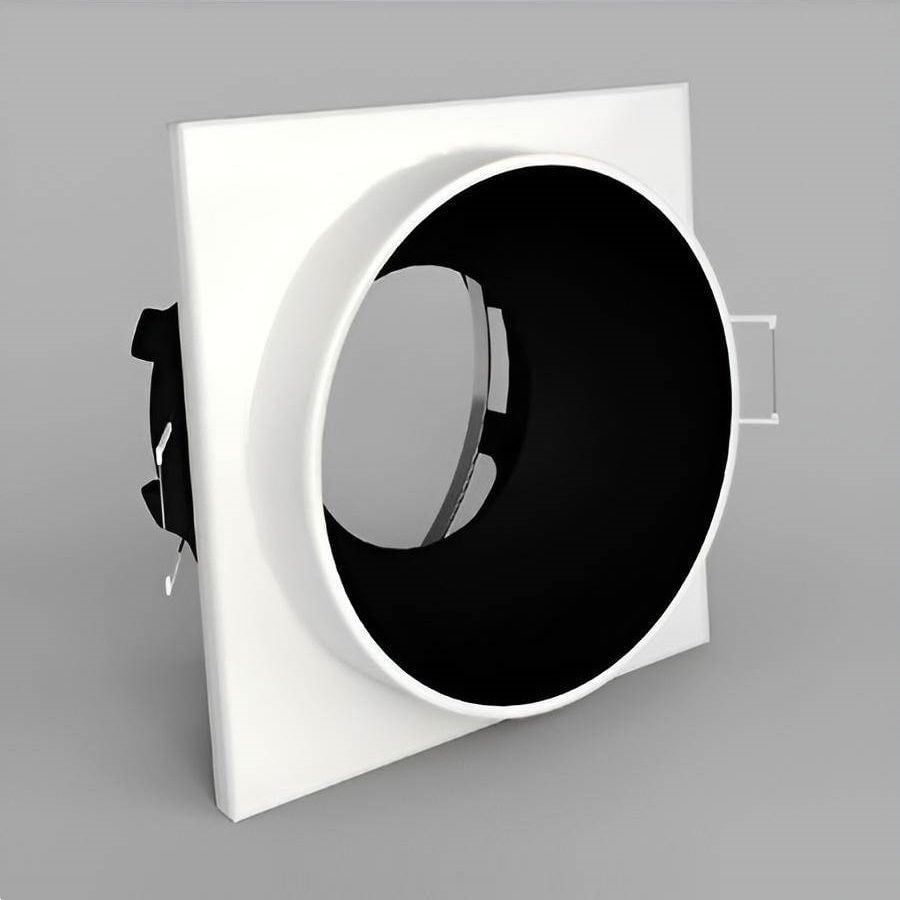 YCL YC 7025 Beyaz-Siyah Sıva Altı Kare Spot Kasası (Metal)