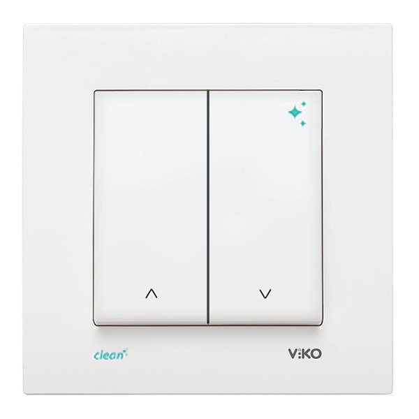 VİKO Karre Clean 90966016 İki Düğmeli Jaluzi Kumanda Anahtarı [Beyaz]