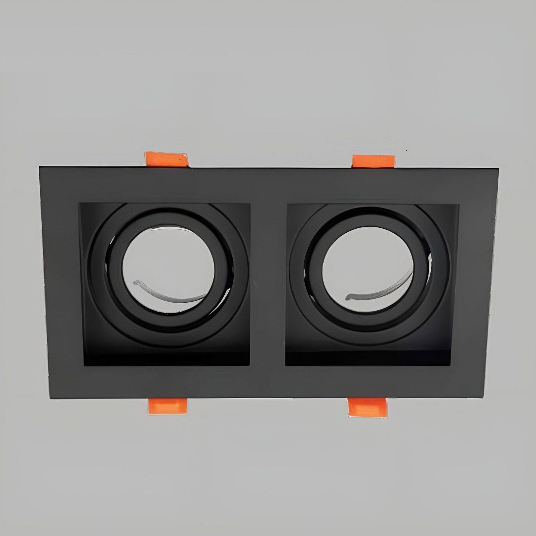 YCL YC 7040 Siyah Sıva Altı İkili Spot Kasası (Metal)