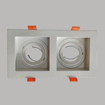 YCL YC 7045 Beyaz Sıva Altı İkili Spot Kasası (Metal)