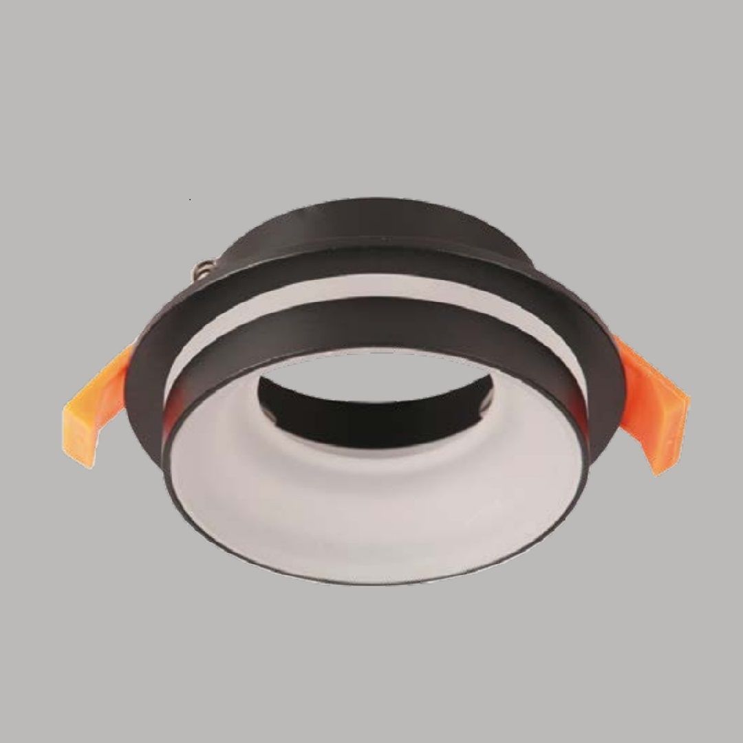 YCL YC 7145 Siyah-Beyaz Sıva Altı Yuvarlak Spot Kasası (Metal)