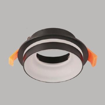 YCL YC 7145 Siyah-Beyaz Sıva Altı Yuvarlak Spot Kasası (Metal)