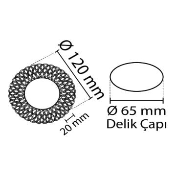 NOAS YL65-1777 ATHENA Ilık Beyaz (4000K) LED Çerçeve Işıklı Kristal Spot Kasası