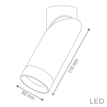goldX ZE026 8 Watt Siyah/Beyaz Kasa 360 Derece Hareketli Sıva Altı LED Spot (SAMSUNG LED & EAGLERISE Driver)