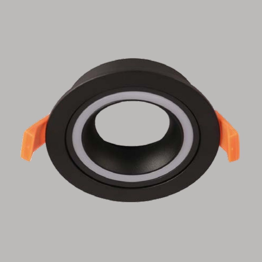 YCL YC 7085 Siyah Sıva Altı Yuvarlak Spot Kasası (Metal Gövde)