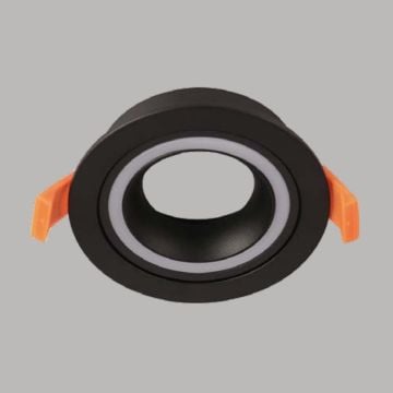 YCL YC 7085 Siyah Sıva Altı Yuvarlak Spot Kasası (Metal Gövde)