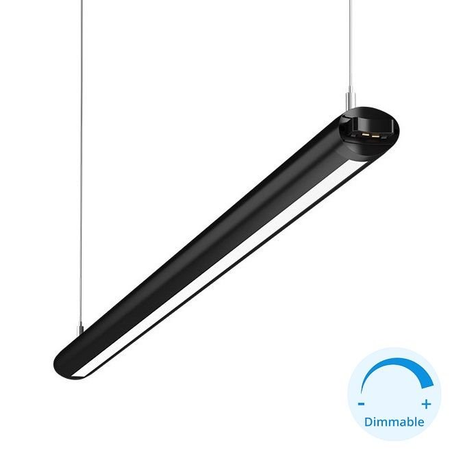 GOYA GY 8070-15 Siyah/Beyaz Kasa 42 Watt 150 cm Eklenebilir Oval DİMLİ Lineer Sarkıt Avize