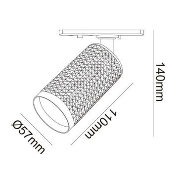 JUPITER JR659 S Siyah Ray Spot Kasası (GU10 Duylu)