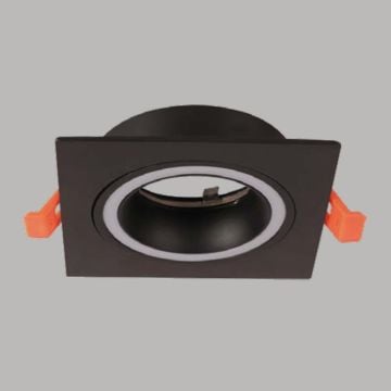 YCL YC 7095 Siyah Sıva Altı Kare Spot Kasası (Metal Gövde)