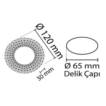 NOAS YL65-1767 İRİS Ilık Beyaz (4000K) LED Çerçeve Işıklı Kristal Spot Kasası
