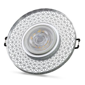 NOAS YL65-1767 İRİS Ilık Beyaz (4000K) LED Çerçeve Işıklı Kristal Spot Kasası