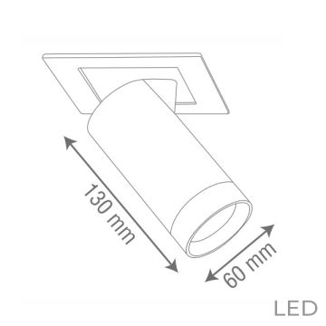 goldX ZE025 12 Watt Siyah/Beyaz Kasa 360 Derece Hareketli Sıva Altı LED Spot (SAMSUNG LED & EAGLERISE Driver)