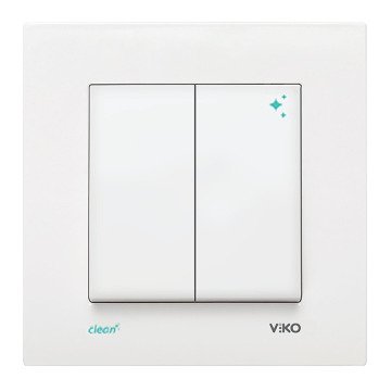 VİKO Karre Clean 90966002 Komütatör [Beyaz]