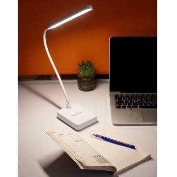 ACK AF11-10016 Dimli ve Dokunmatik Şarjlı LED Masa Lambası - 3 Işık Renkli (Beyaz + Ilık Beyaz + Gün Işığı)
