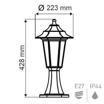 HOROZ 400-020-116 BEGONYA Beyaz Set Üstü Aplik (Plastik Kasa)