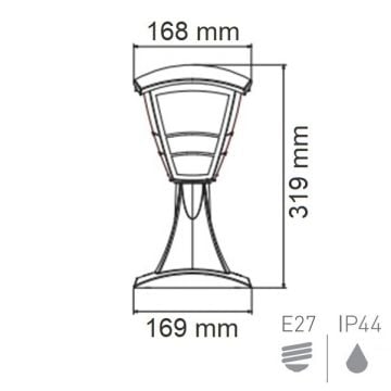 HOROZ 400-020-132 YONCA Beyaz Set Üstü Aplik (Plastik Kasa)