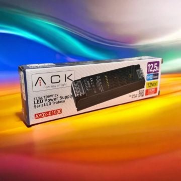 ACK AY02-01500 12 Volt 12.5 Amper 150 Watt LED Trafosu