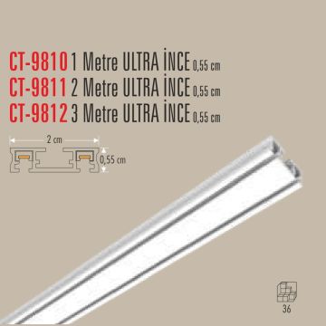 CATA CT-9812 3 Metre Beyaz Ultra İnce Sıva Üstü Magnet Ray