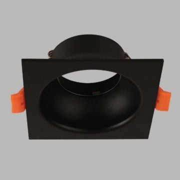 YCL YC 7135 Siyah Sıva Altı Kare Spot Kasası (Metal)