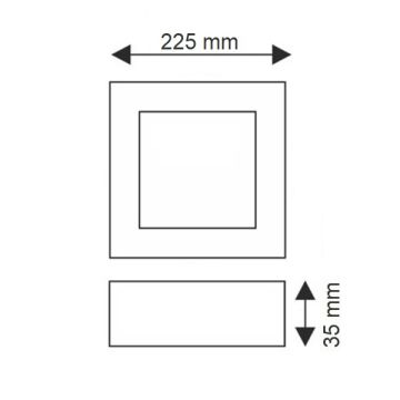K2 GLOBAL KDL432 18 Watt Sıva Üstü Kare LED Panel