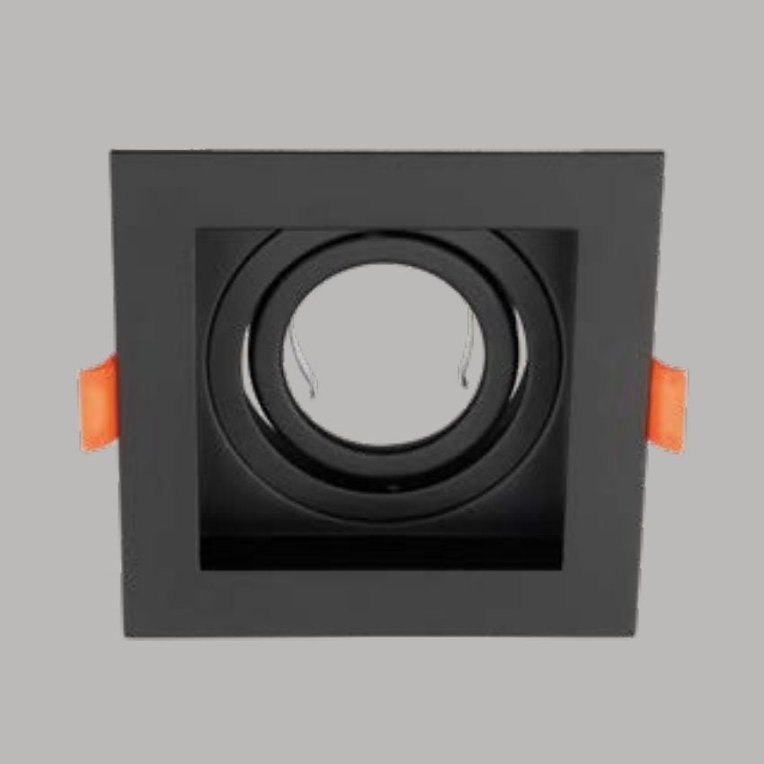 YCL YC 7030 Siyah Sıva Altı Kare Spot Kasası (Metal)