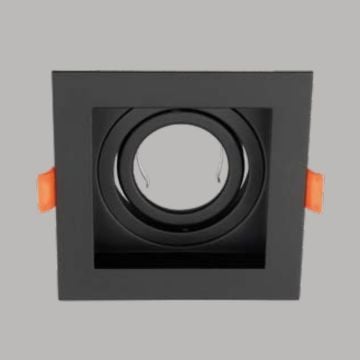 YCL YC 7030 Siyah Sıva Altı Kare Spot Kasası (Metal)