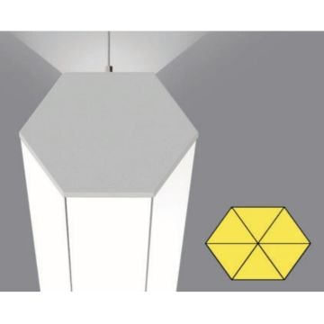 CreaLight AL02-90601 126 Watt 100 cm Altıgen Lineer Armatür (SAMSUNG/OSRAM LED & PHILIPS/TRIDONIC/MEAN WELL Driver)