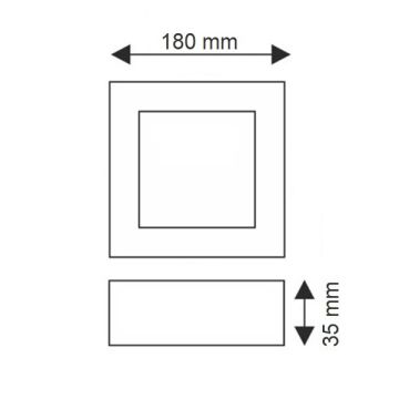 K2 GLOBAL KDL431 12 Watt Sıva Üstü Kare LED Panel