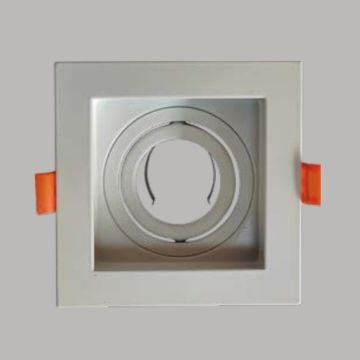 YCL YC 7035 Beyaz Sıva Altı Kare Spot Kasası (Metal)