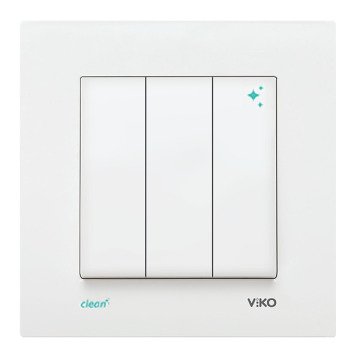 VİKO Karre Clean 90966068 Üçlü Anahtar [Beyaz]