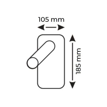 HELIOS HS 5823 15 Watt Derin Beyaz LED Aplik - Ilık Beyaz (4000K) - Metal Gövde
