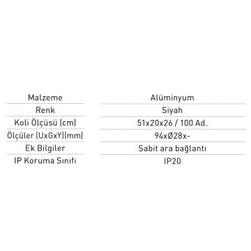 JUPITER JK001 Modüler LED Aydınlatmala Ara Bağlantı Aparatı