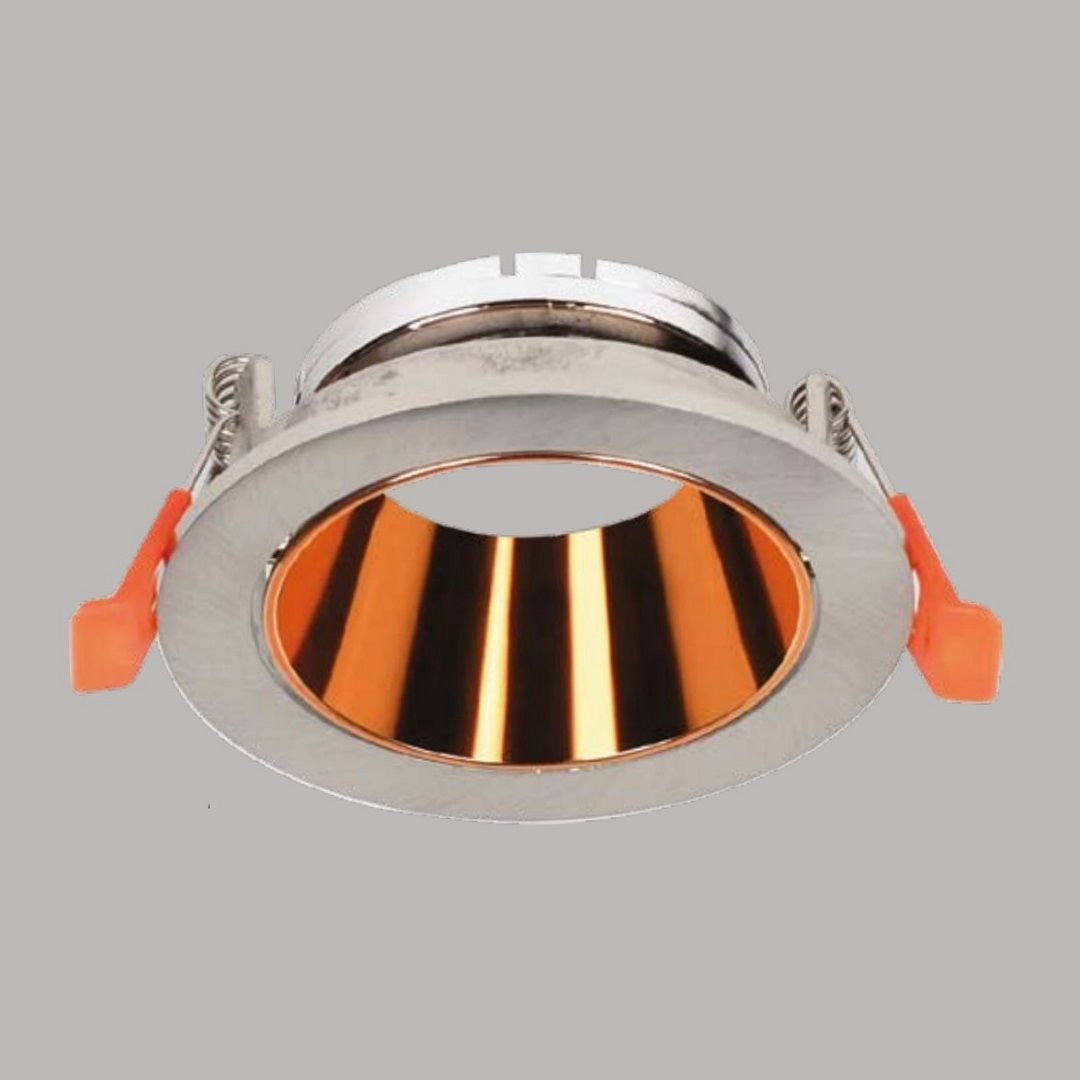 YCL YC 7080 Saten-Parlak Rose Gold Sıva Altı Yuvarlak Spot Kasası (Metal)