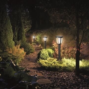 SYLVANIA 0054042 4.5 Watt Siyah Sensörlü Solar Bahçe Armatürü - Ilık Beyaz (4000K)