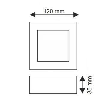 K2 GLOBAL KDL430 6 Watt Sıva Üstü Kare LED Panel