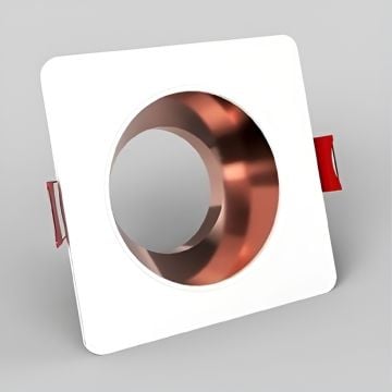 YCL YC 2000 Beyaz-Parlak Rose Gold Sıva Altı Kare Spot Kasası