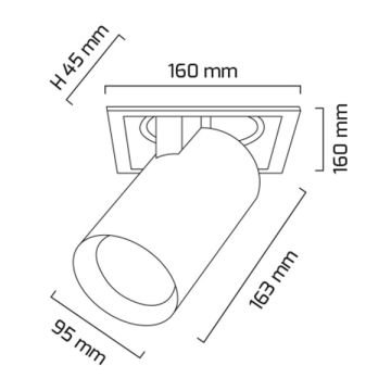 GOYA GY 3151-30 Siyah/Beyaz Kasa 30 Watt 360 Derece Hareketli Dimli LED Mağaza Spotu