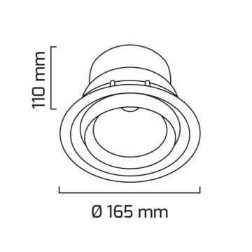 GOYA GY 3050-30 Siyah/Beyaz Kasa 30 Watt Dimli LED Mağaza Spotu