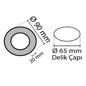 NOAS YL65-1612 ARES Yuvarlak Bronz Cam Spot Kasası