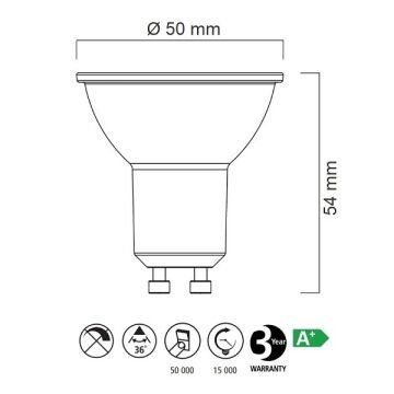 SYLVANIA 0029178 4.5 Watt GU10 Duylu Mercekli LED Ampul