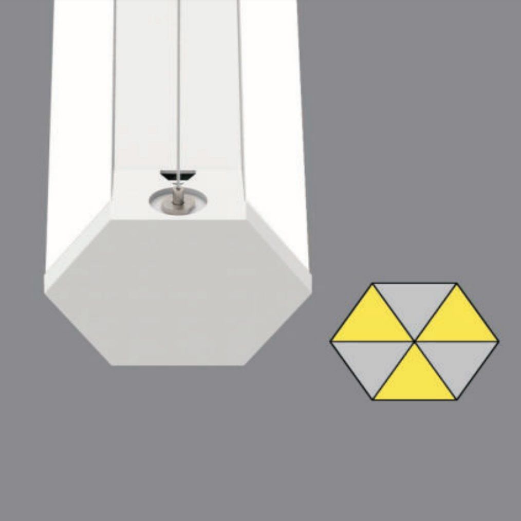 CreaLight AL02-90331 63 Watt 100 cm Altıgen Lineer Armatür (SAMSUNG/OSRAM LED & PHILIPS/TRIDONIC/MEAN WELL Driver)