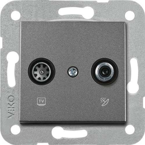 VİKO Novella/Trenda 92605485 TV-SAT Uydu Prizi Kapağı [Füme]