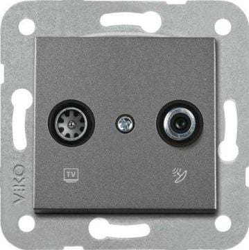 VİKO Novella/Trenda 92605485 TV-SAT Uydu Prizi Kapağı [Füme]