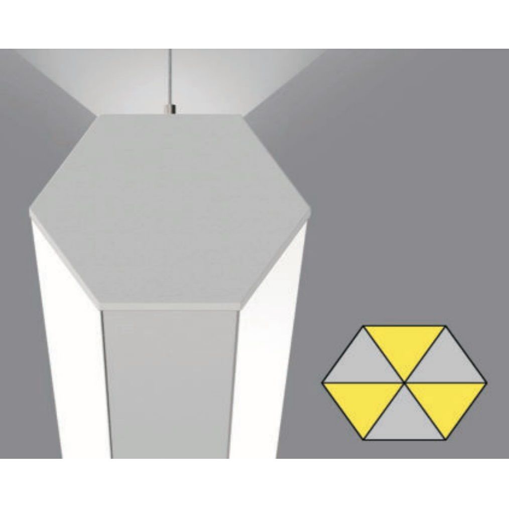 CreaLight CL-02-90321 63 Watt 100 cm Altıgen Lineer Armatür (SAMSUNG/OSRAM LED & PHILIPS/TRIDONIC/MEAN WELL Driver)