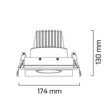 GOYA GY 3041-30 Siyah Kasa 30 Watt Dimli LED Mağaza LED Spotu