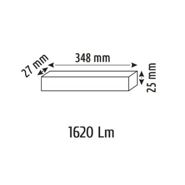 HELIOS HS 8584 18 Watt 35 cm Siyah Gövde Lensli OSRAM LED Magnet Armatür - 2 Renk Fonksiyonlu [Ilık Beyaz (4000K) + Gün Işığı (3000K)]