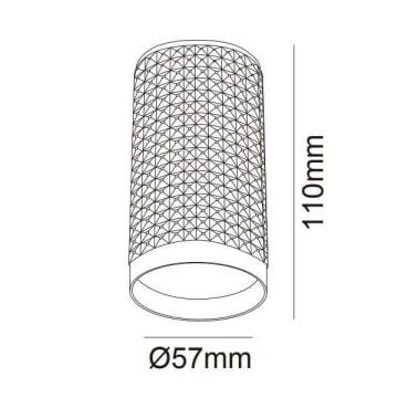 JUPITER JC051-S 5.5x10 cm Siyah Sıva Üstü Spot Kasası - Metal