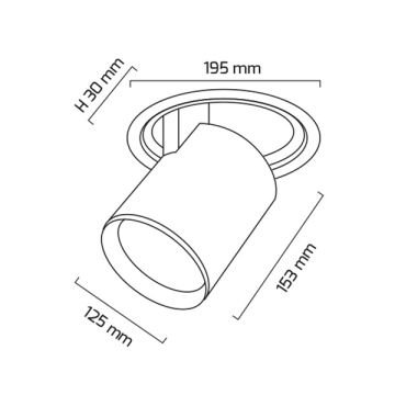 GOYA GY 3150-42 Siyah/Beyaz Kasa 36 Watt 360 Derece Hareketli LED Mağaza Spotu